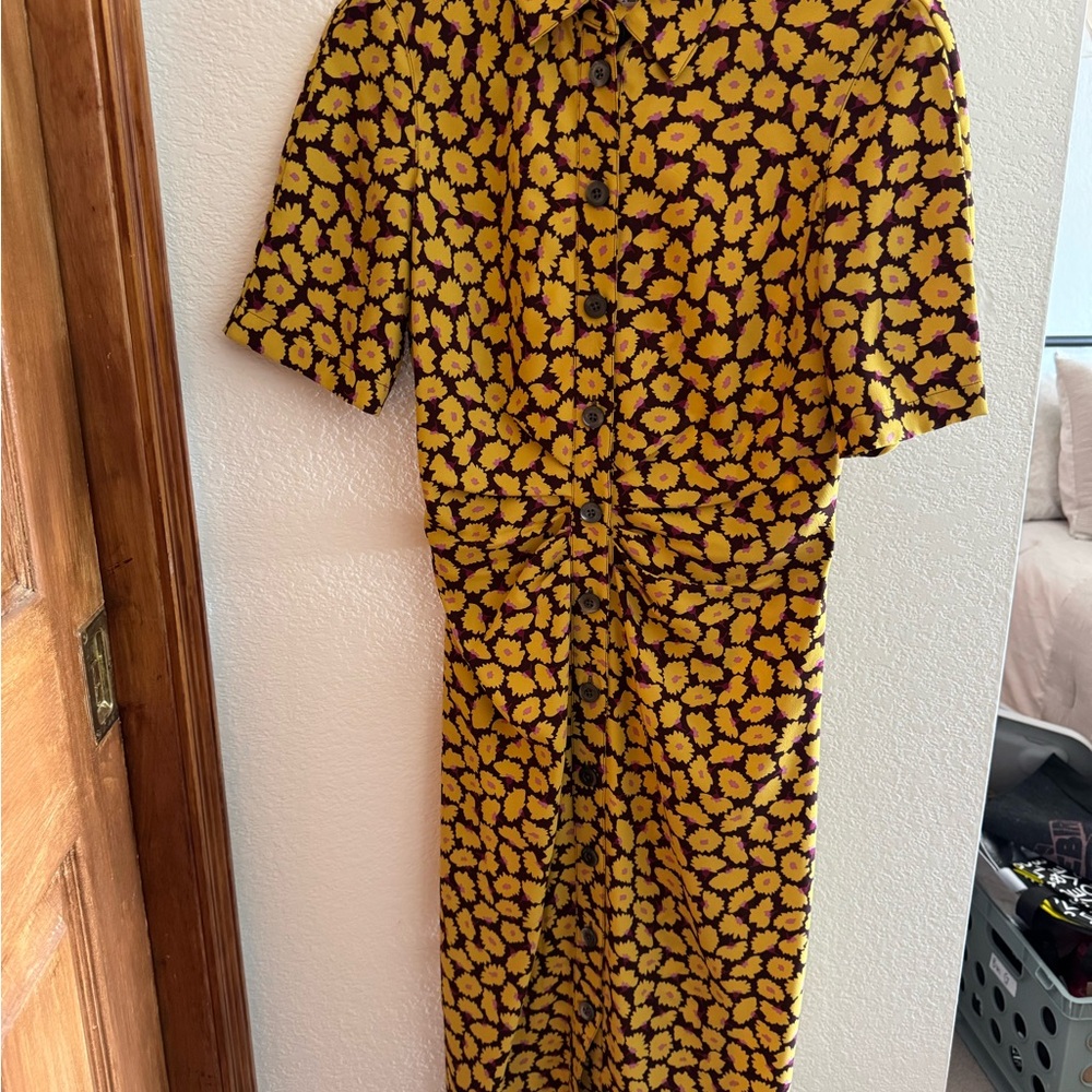 Kate Spade Yellow and Purple Floral Dress